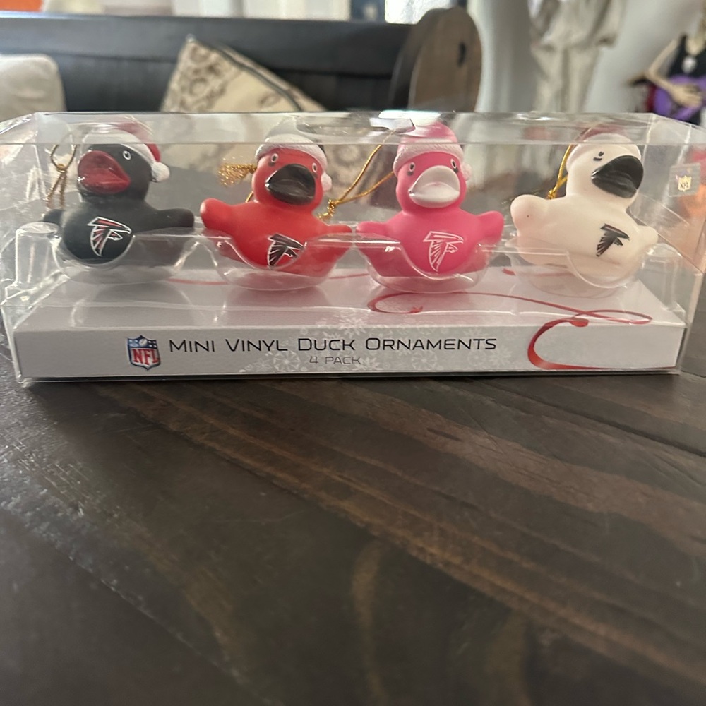 NFL Team Logo Mini Duck Set - Black, Red, Pink, White